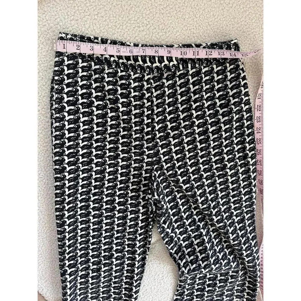 ETCETERA Black & White Patterned Pants - Size 8
